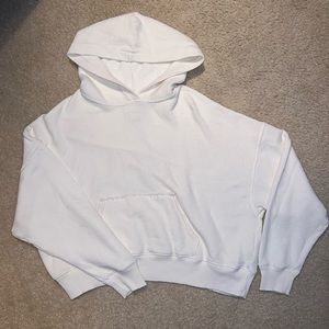 American Eagle, Women’s Small, white semi-cropped hoodie